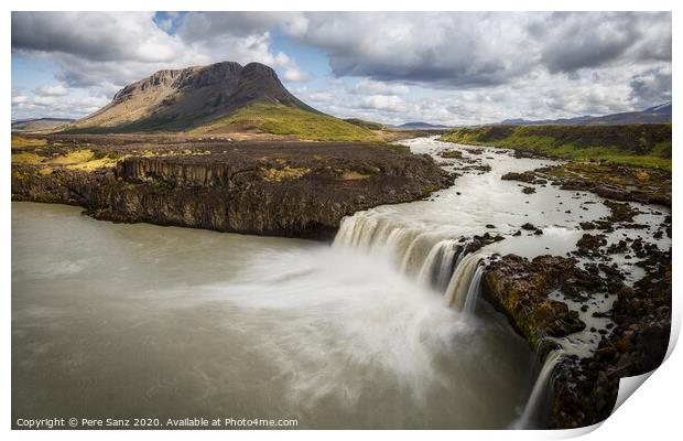Thjofafoss Waterfall, a Hidden Gem in Iceland Print by Pere Sanz