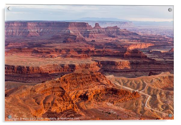 View from Deadhorse Point State Park in Utah at Sunset, USA Acrylic by Pere Sanz