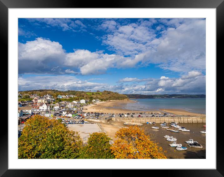 Saundersfoot in the Autumn. Framed Mounted Print by Colin Allen