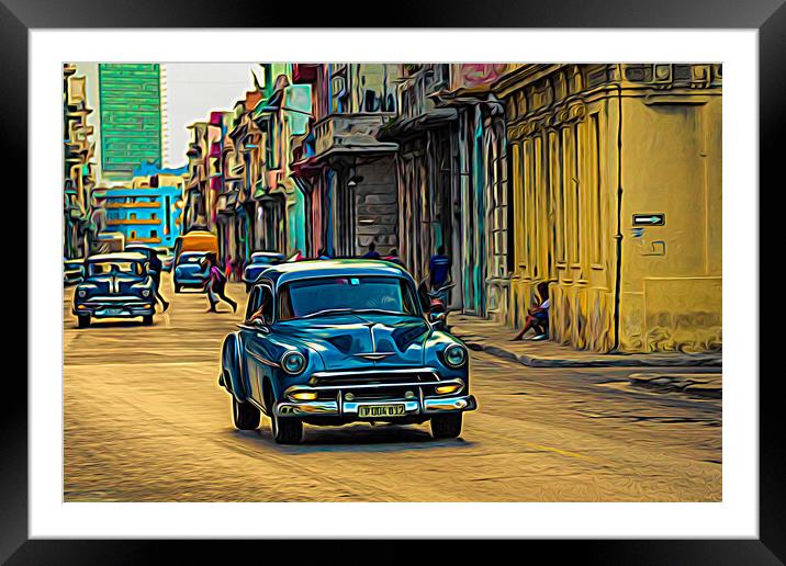 Dusk in Havana Framed Mounted Print by Jason Wells