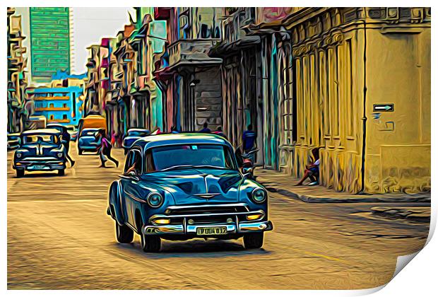 Dusk in Havana Print by Jason Wells