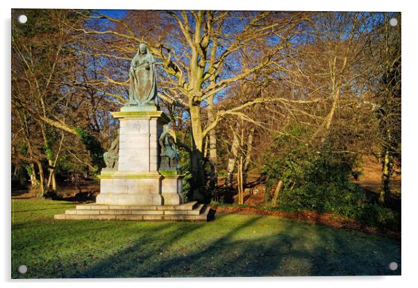 Queen Victoria's Statue, Endcliffe Park, Sheffield Acrylic by Darren Galpin