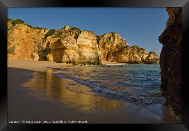 Early Morning: Praia do Camilo, Algarve, Portugal Framed Print by Kasia Design