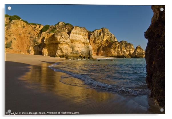 Early Morning: Praia do Camilo, Algarve, Portugal Acrylic by Kasia Design