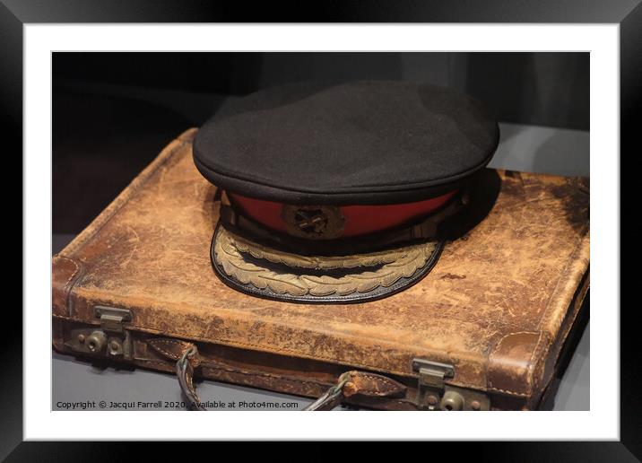 Military Cap and Briefcase Framed Mounted Print by Jacqui Farrell