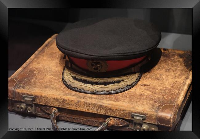 Military Cap and Briefcase Framed Print by Jacqui Farrell