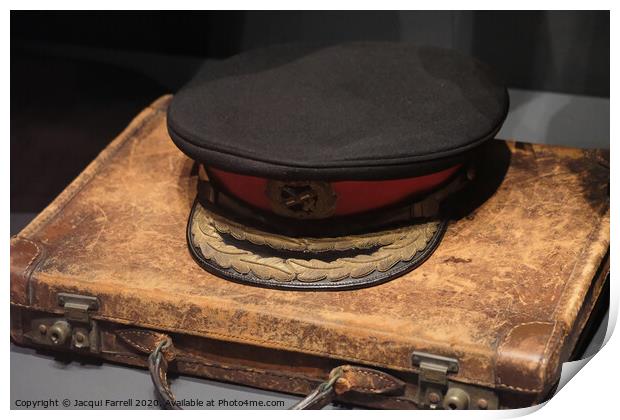 Military Cap and Briefcase Print by Jacqui Farrell