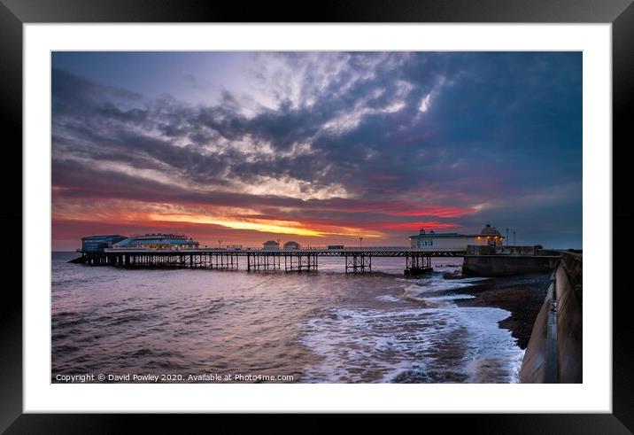 Cromer Pier Sunrise Norfolk Framed Mounted Print by David Powley