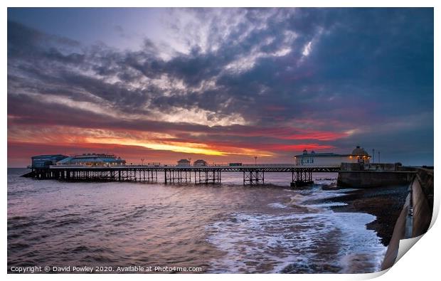 Cromer Pier Sunrise Norfolk Print by David Powley