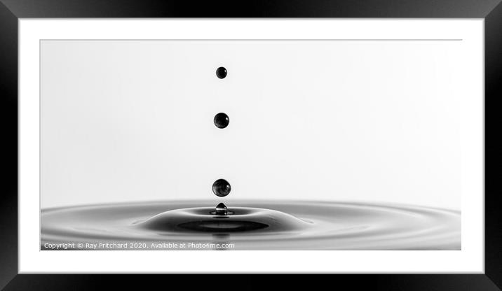Black Water Framed Mounted Print by Ray Pritchard