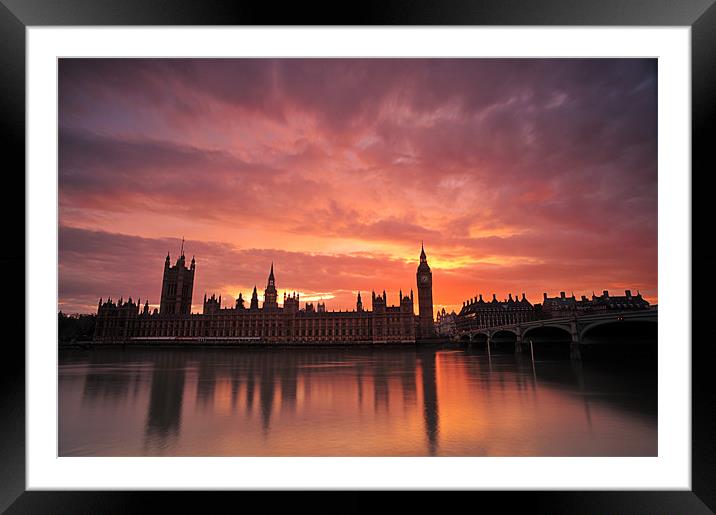 The Houses Of Parliament Framed Mounted Print by Sebastian Wuttke