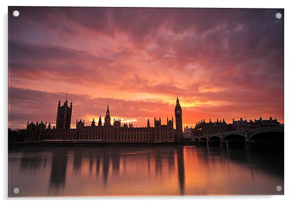 The Houses Of Parliament Acrylic by Sebastian Wuttke