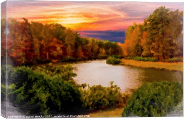 Autumn Lake Canvas Print by Darryl Brooks