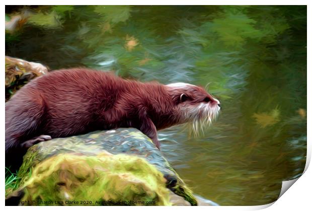 Otter Lake Print by Sharon Lisa Clarke