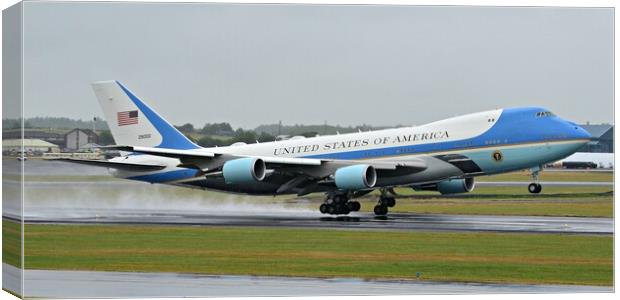 Air Force One, Prestwick Canvas Print by Allan Durward Photography