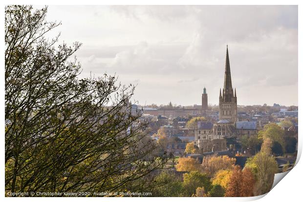 Norwich views  Print by Christopher Keeley