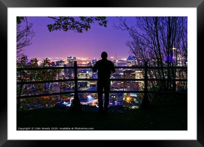 Montreal at Night  Framed Mounted Print by Colin Woods