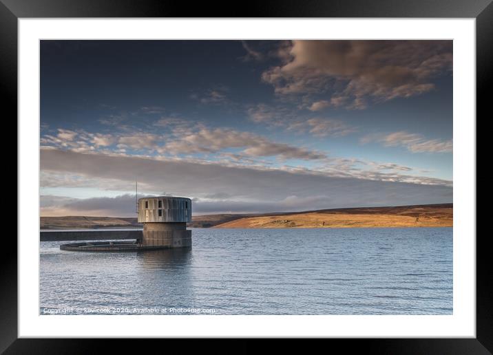 Grimwith reservoir Framed Mounted Print by kevin cook