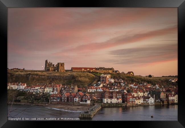 evening light whitby Framed Print by kevin cook