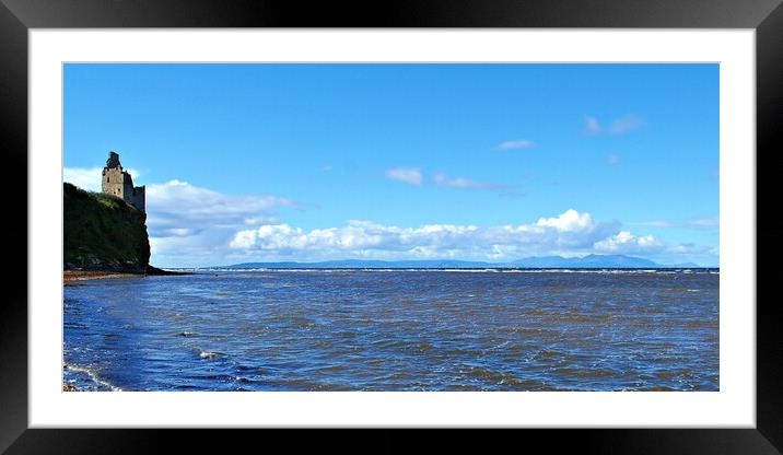 Greenan Castle and Arran Framed Mounted Print by Allan Durward Photography