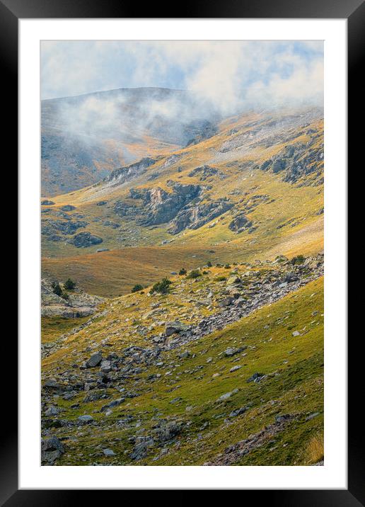 Nice valley from Spain, mountain Pyrenees (named Valley Nuria) Framed Mounted Print by Arpad Radoczy