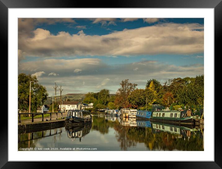 Bingley locks Framed Mounted Print by kevin cook