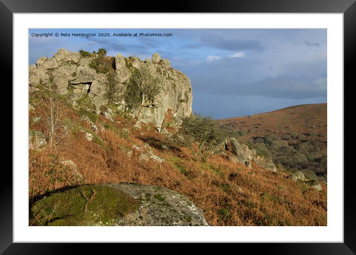 Greator Rocks on Dartmoor Framed Mounted Print by Pete Hemington