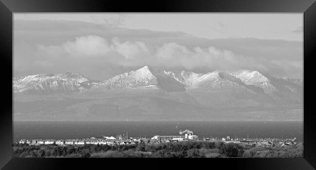 Wintry Troon and Arran Framed Print by Allan Durward Photography