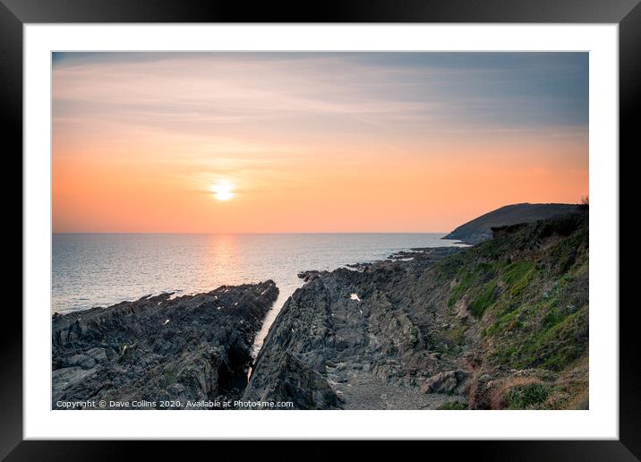 Sunset from Croyde, Devon, England Framed Mounted Print by Dave Collins