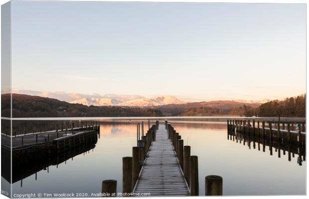 White Cross Bay, Lake Windermere, Cumbria, England Canvas Print by Tim Woolcock