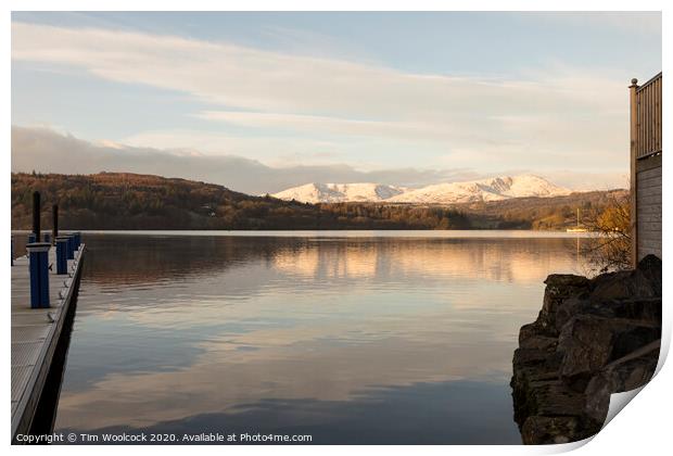 White Cross Bay, Lake Windermere, Cumbria, England Print by Tim Woolcock