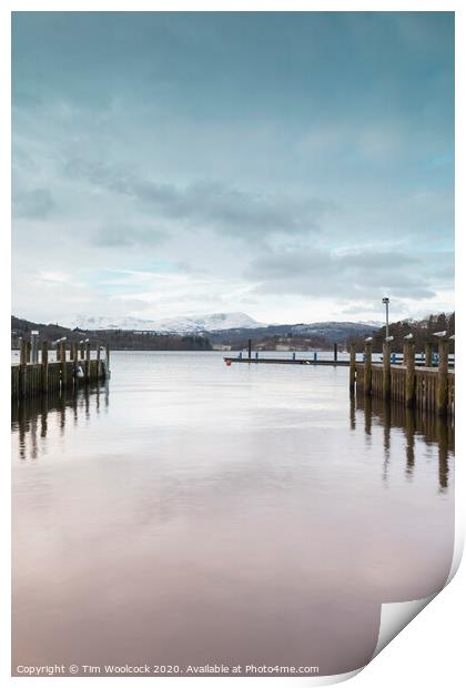 White Cross Bay, Lake Windermere, Cumbria, England Print by Tim Woolcock