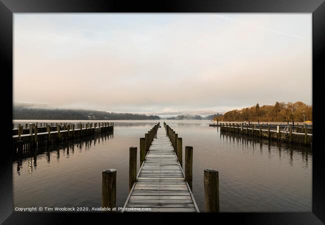 White Cross Bay, Lake Windermere, Cumbria, England Framed Print by Tim Woolcock