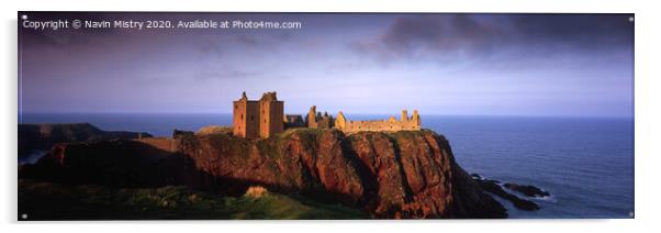 Dunnottar Castle, Stonehaven, Aberdeenshire Acrylic by Navin Mistry