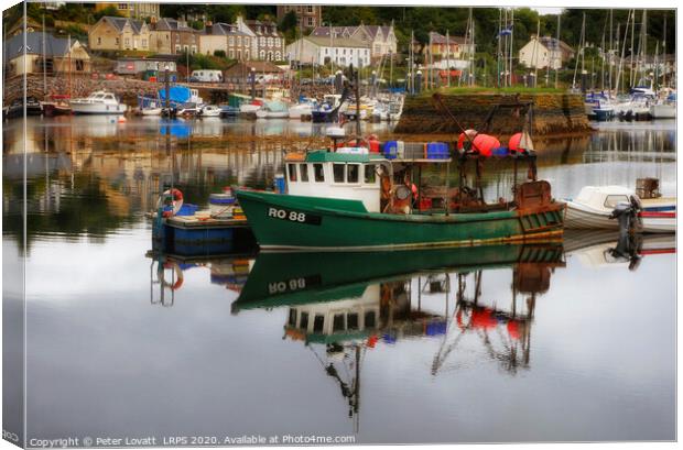 Tarbert Harbour, Kintyre, Scotland Canvas Print by Peter Lovatt  LRPS