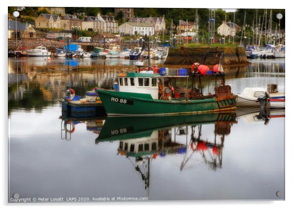 Tarbert Harbour, Kintyre, Scotland Acrylic by Peter Lovatt  LRPS