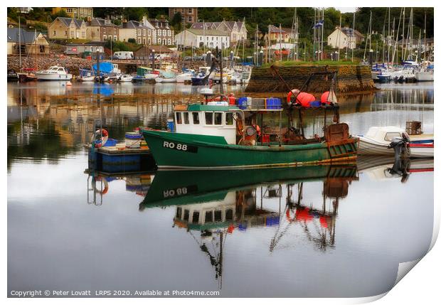 Tarbert Harbour, Kintyre, Scotland Print by Peter Lovatt  LRPS