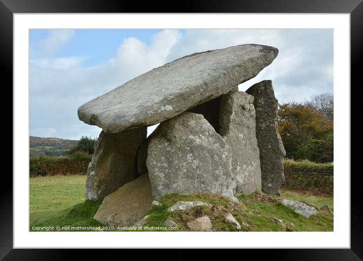 "The Giant's House" - Trethevy Quoit, Cornwall Framed Mounted Print by Neil Mottershead