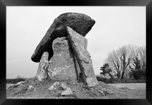 "The Giant's House" - Trethevy Quoit, Cornwall Framed Print by Neil Mottershead