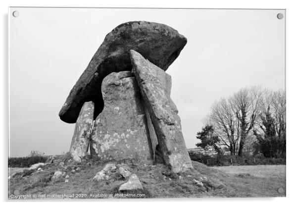 "The Giant's House" - Trethevy Quoit, Cornwall Acrylic by Neil Mottershead