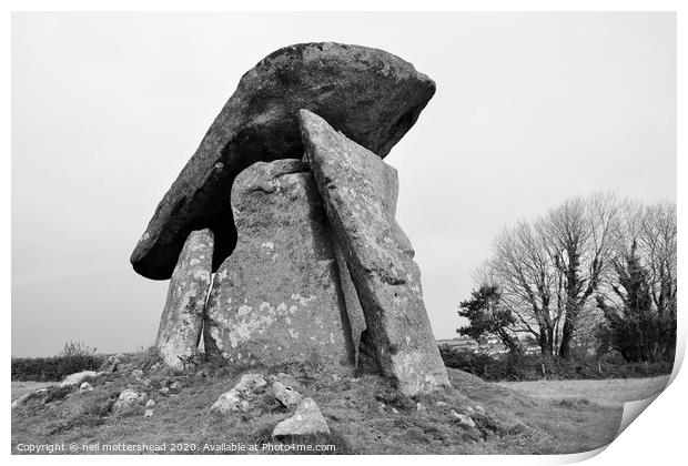 "The Giant's House" - Trethevy Quoit, Cornwall Print by Neil Mottershead