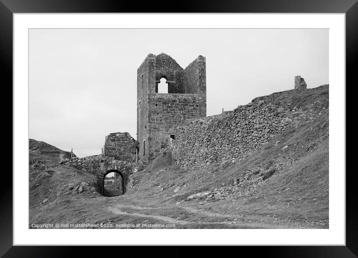 South Caradon Copper Mine, Cornwall Framed Mounted Print by Neil Mottershead