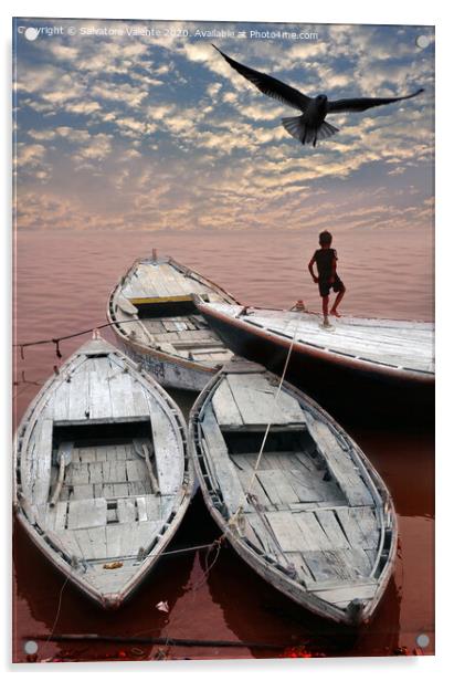 Volo sul Gange Acrylic by Salvatore Valente