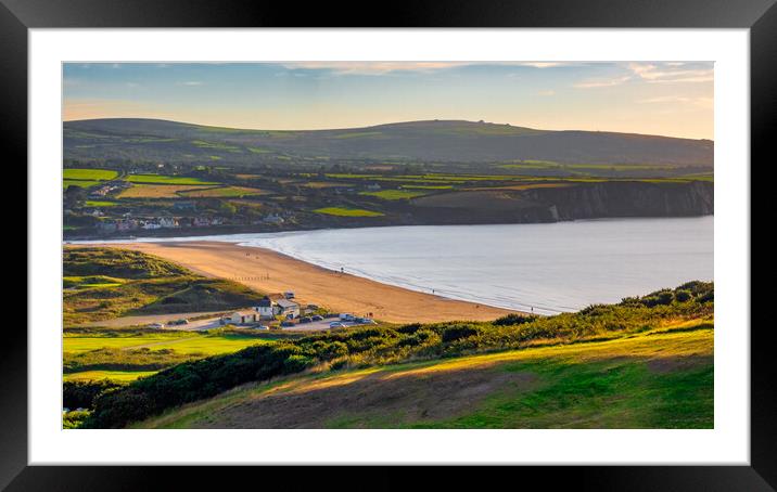 Evening at Newport Beach, Pembrokeshire, Wales, UK Framed Mounted Print by Mark Llewellyn