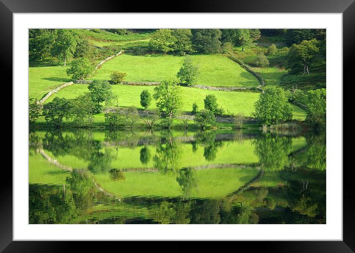 Reflections on Rydal Water Framed Mounted Print by Pete Hemington
