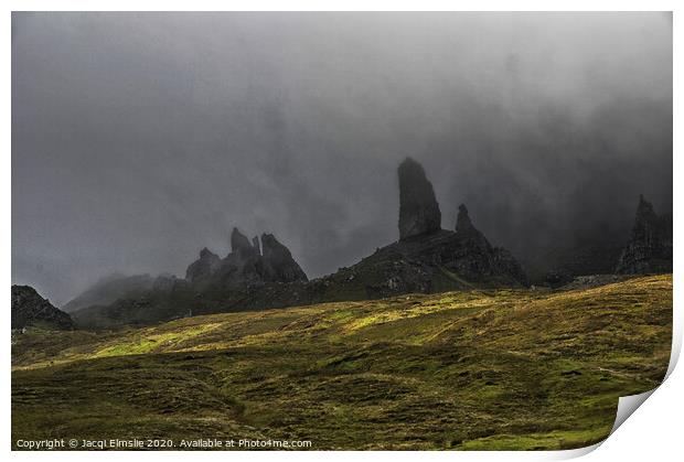 Mist Clouds on The Storr Isle of Skye Print by Jacqi Elmslie