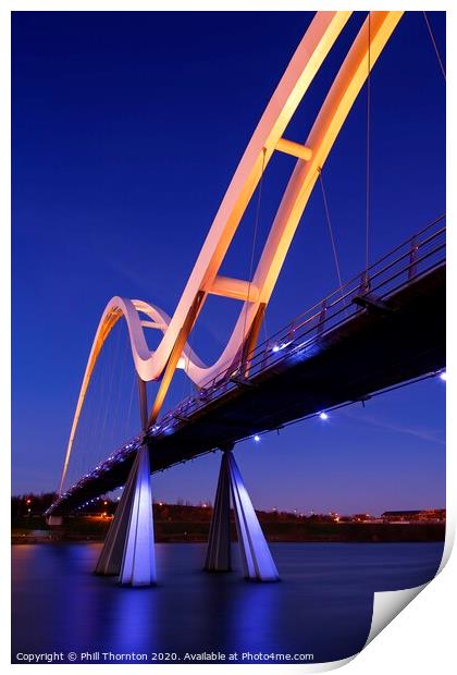 Infinity Bridge, Stockton-on Tees. No. 3 Print by Phill Thornton