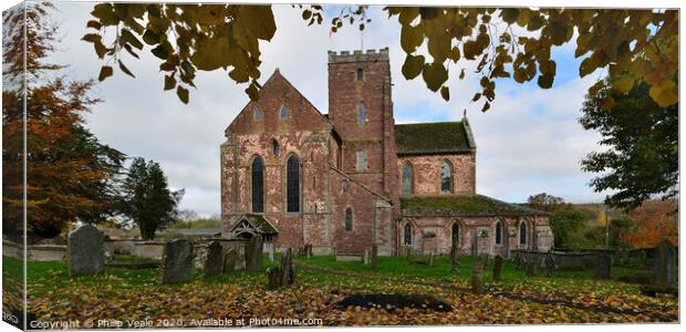 Dore Abbey in Autumn. Canvas Print by Philip Veale