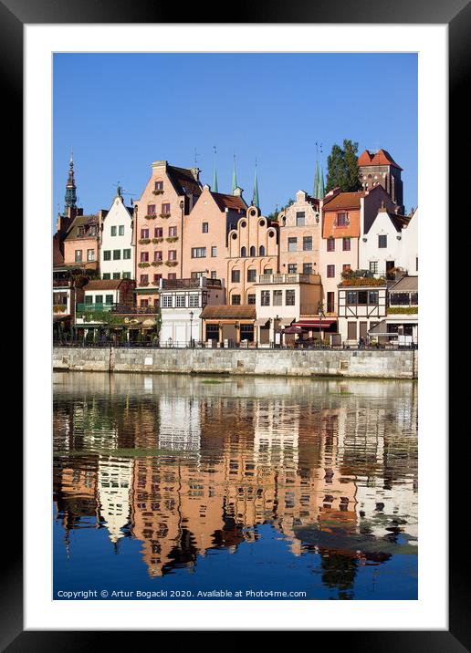 Old Town of Gdansk in Poland Framed Mounted Print by Artur Bogacki