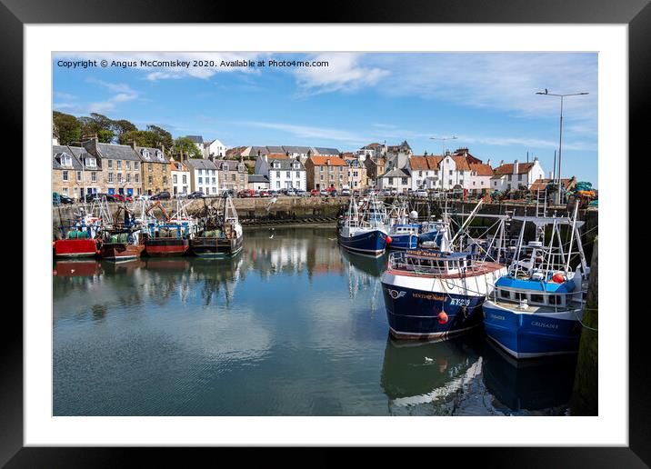 Pittenweem Harbour Framed Mounted Print by Angus McComiskey